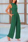 Mock Neck Sleeveless Wide Leg Jumpsuit