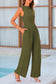 Mock Neck Sleeveless Wide Leg Jumpsuit