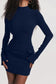 Mock Neck Long Sleeve Mini Dress